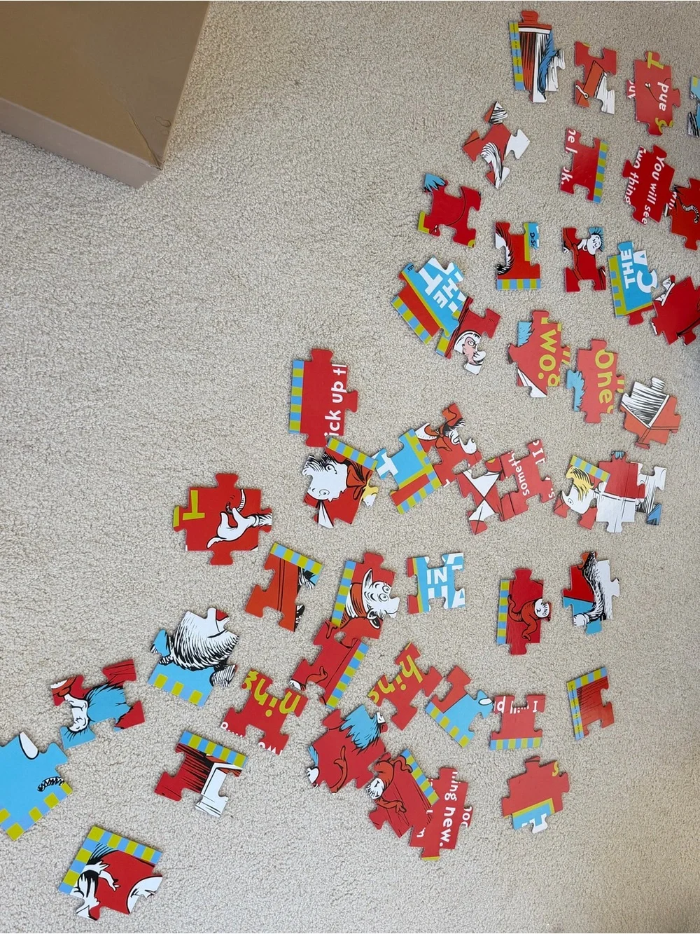 Dr. Seuss The Cat in the Hat Floor Puzzle - Blue